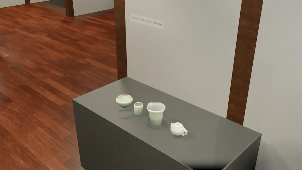 圖五，展示台灣玉系列茶具（文字內容詳見 「●文案」